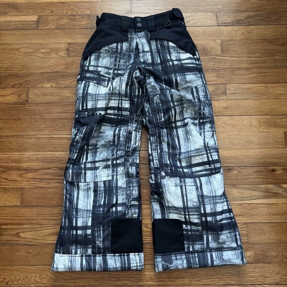 Obermeyer Other - Obermeyer Black White Gray Print Snow Ski Pants Boys/Girls Youth Extended Teen M
